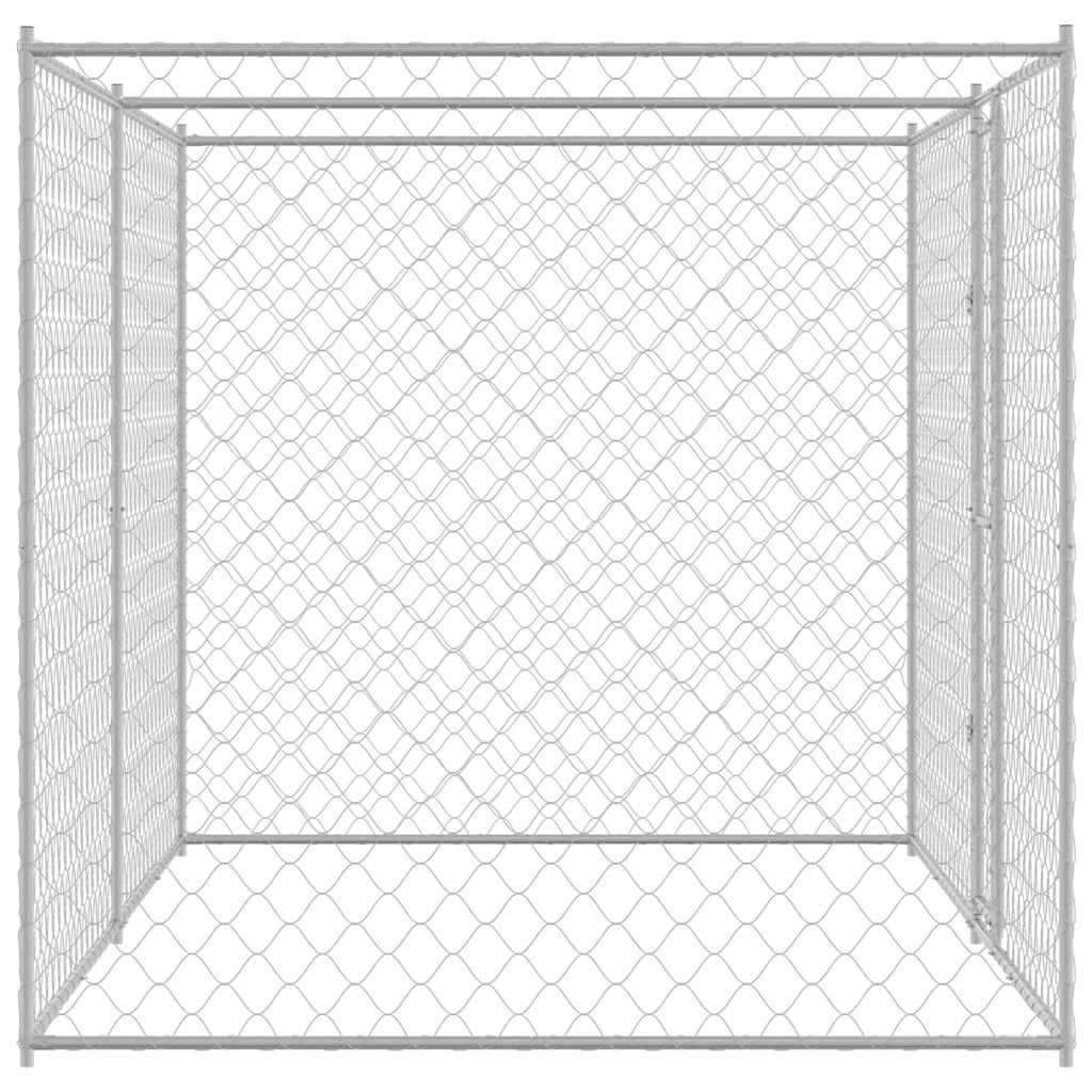 Hundebur Sølv 400 x 200 x 200 cm Galvaniseret stål