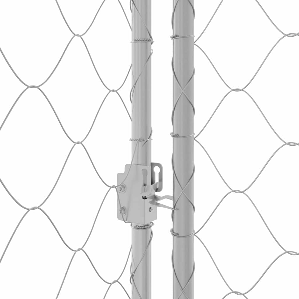 Hundebur Sølv 600 x 200 x 200 cm Galvaniseret stål