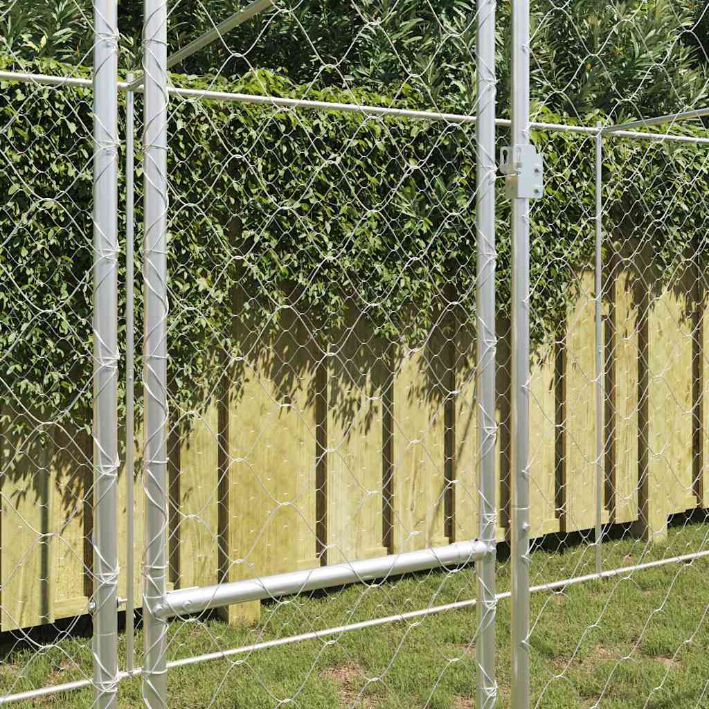 Hundebur Sølv 600 x 200 x 200 cm Galvaniseret stål