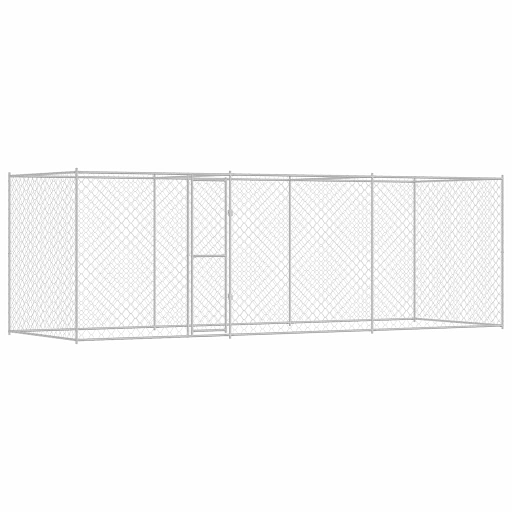 Hundebur Sølv 600 x 200 x 200 cm Galvaniseret stål