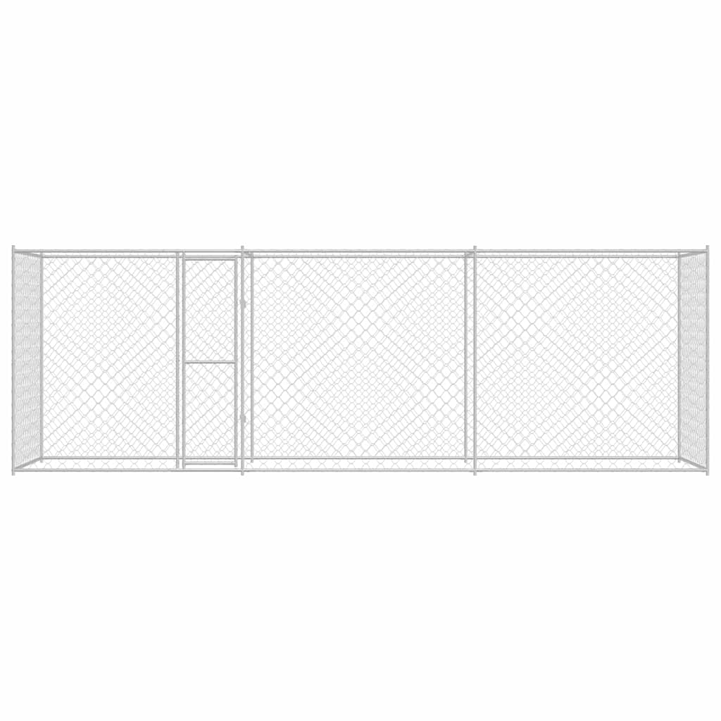 Hundebur Sølv 600 x 200 x 200 cm Galvaniseret stål