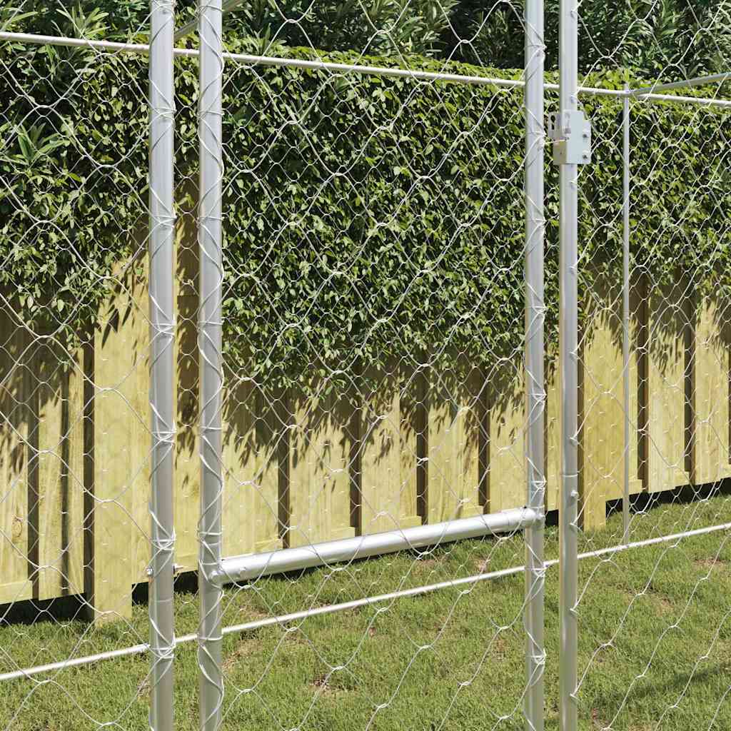 Hundebur Sølv 800 x 200 x 200 cm Galvaniseret stål