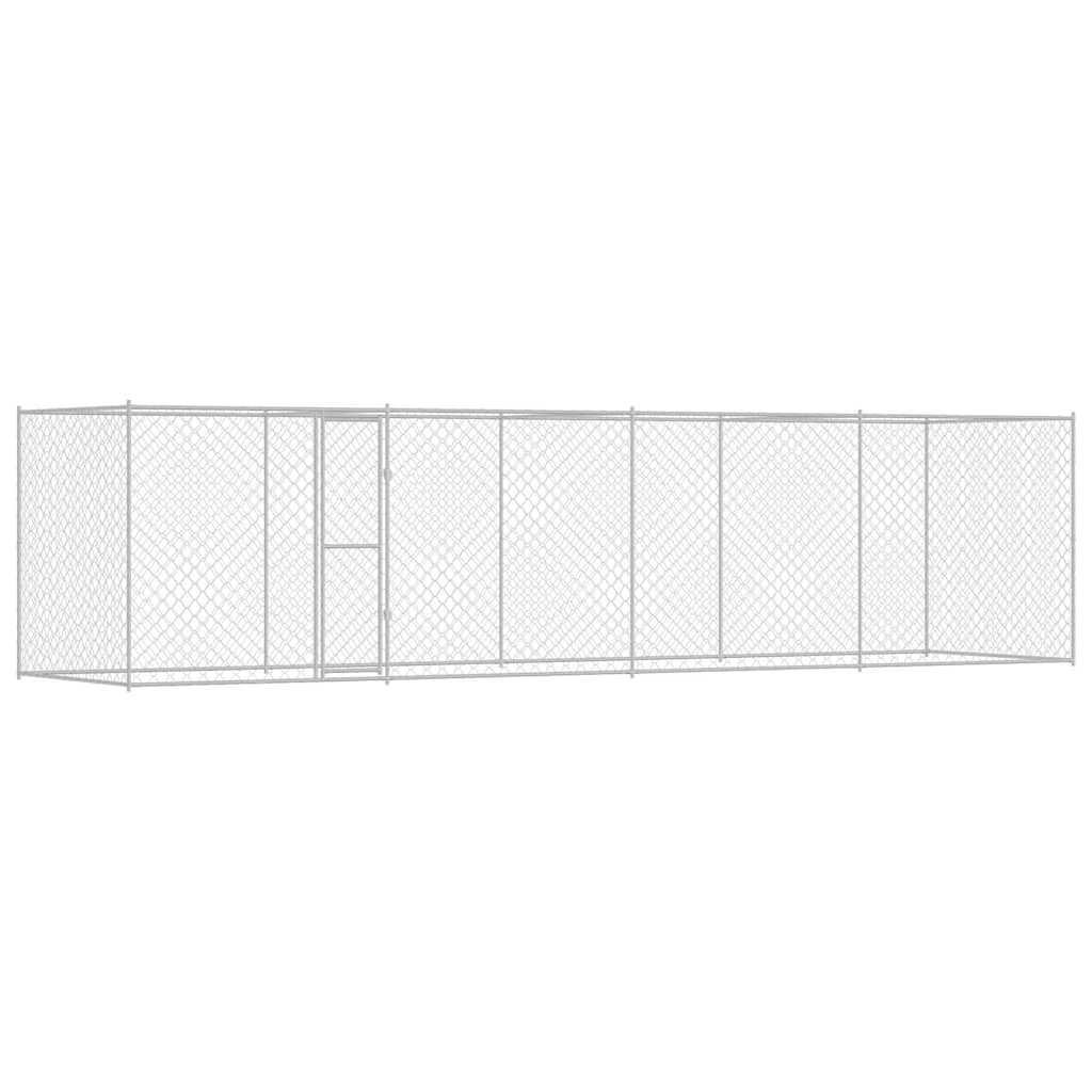 Hundebur Sølv 800 x 200 x 200 cm Galvaniseret stål