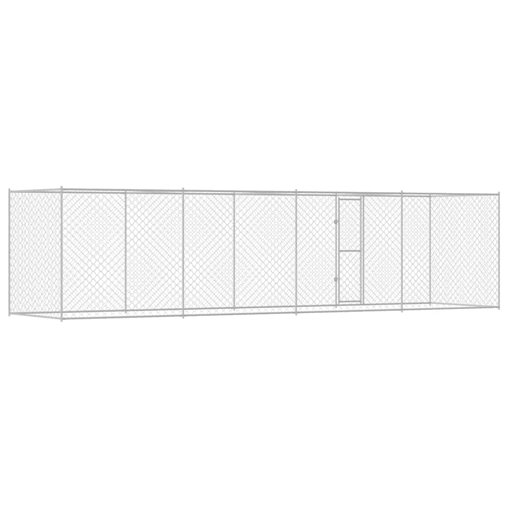 Hundebur Sølv 800 x 200 x 200 cm Galvaniseret stål