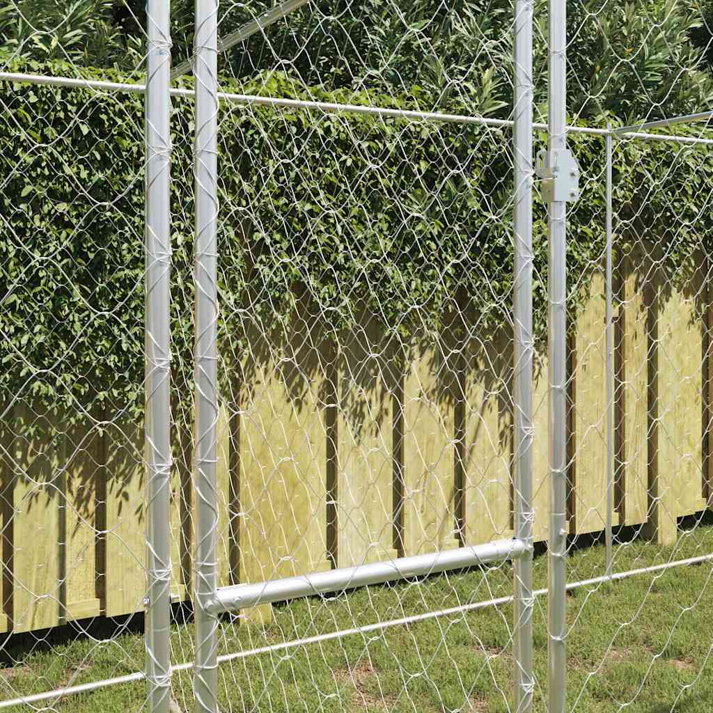 Hundebur Sølv 600 x 200 x 200 cm Galvaniseret stål