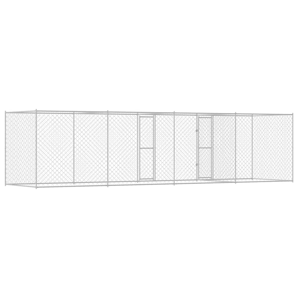 Hundebur Sølv 600 x 200 x 200 cm Galvaniseret stål