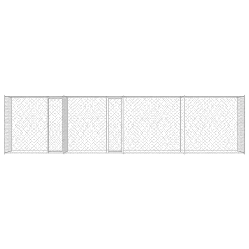 Hundebur Sølv 600 x 200 x 200 cm Galvaniseret stål