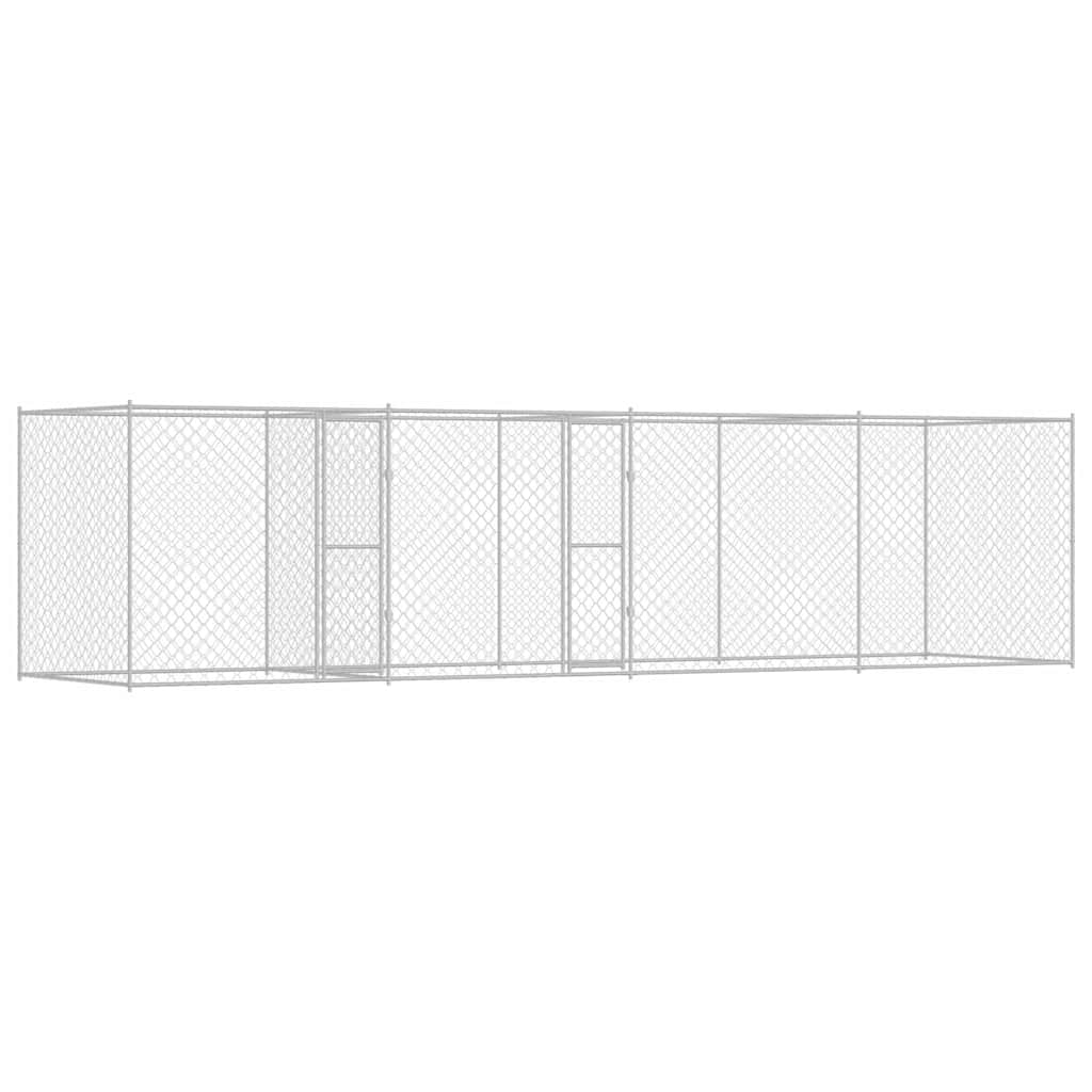 Hundebur Sølv 800 x 200 x 200 cm Galvaniseret stål