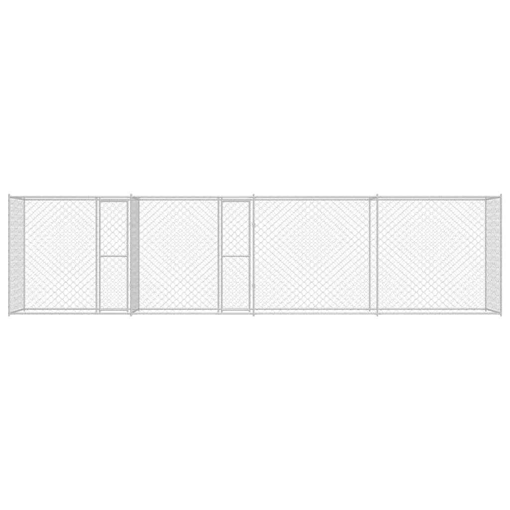 Hundebur Sølv 800 x 200 x 200 cm Galvaniseret stål