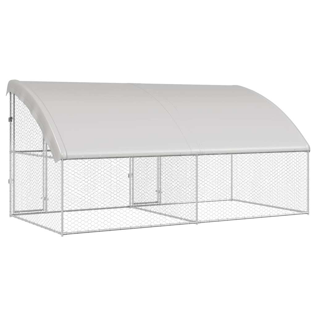 Hundehus 2 stk. Sølv 4 x 2 x 2 m Galvaniseret stål