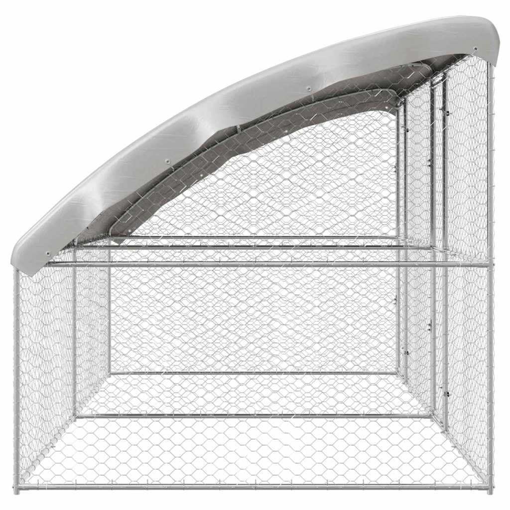 Hundehus 2 stk. Sølv 4 x 2 x 2 m Galvaniseret stål