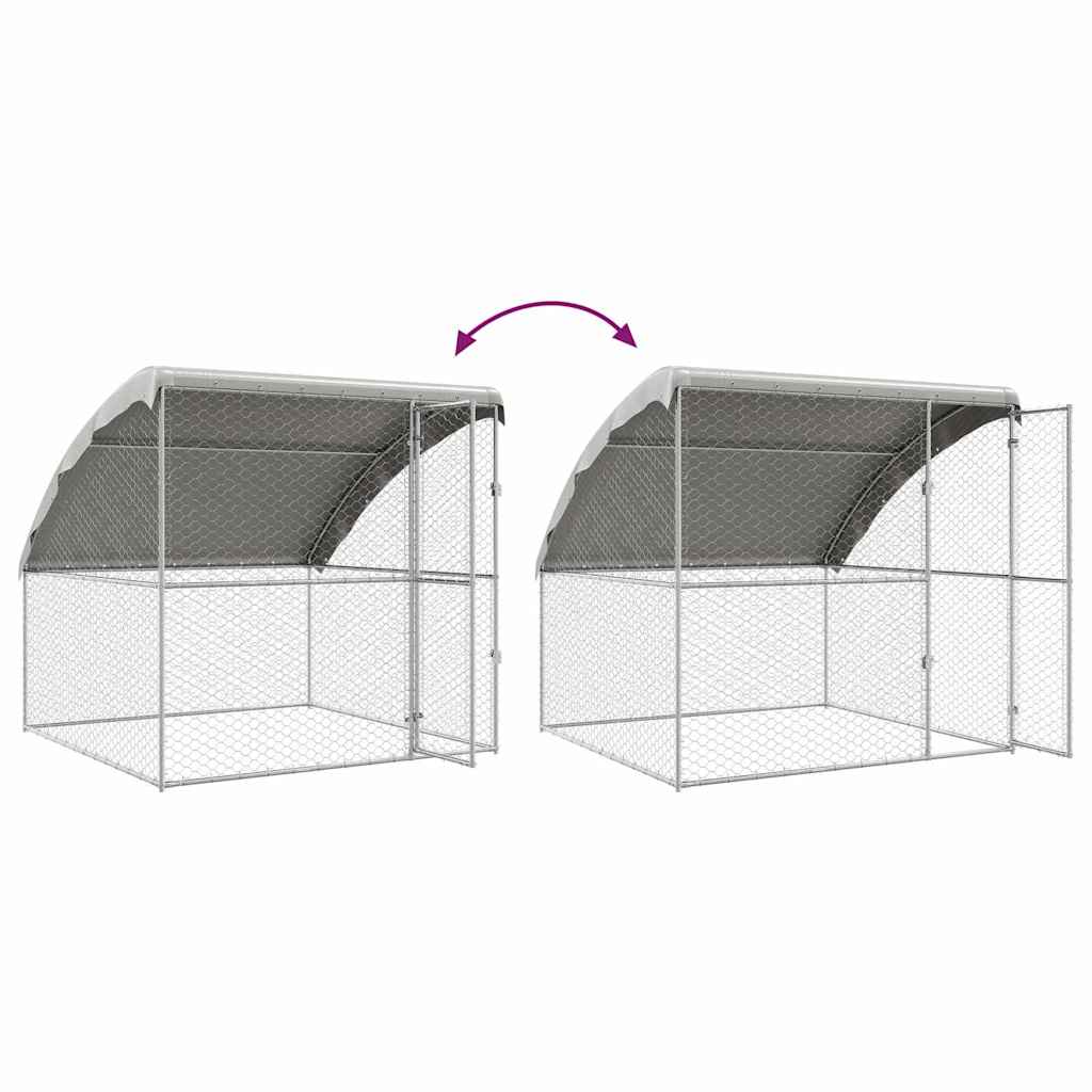 Hundehus 3 stk. Sølv 6 x 2 x 2 m Galvaniseret stål