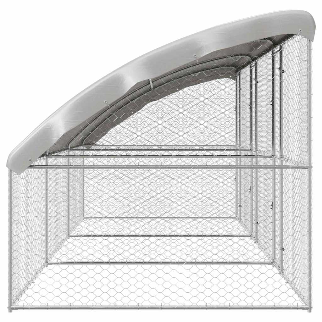 Hundehus 3 stk. Sølv 6 x 2 x 2 m Galvaniseret stål