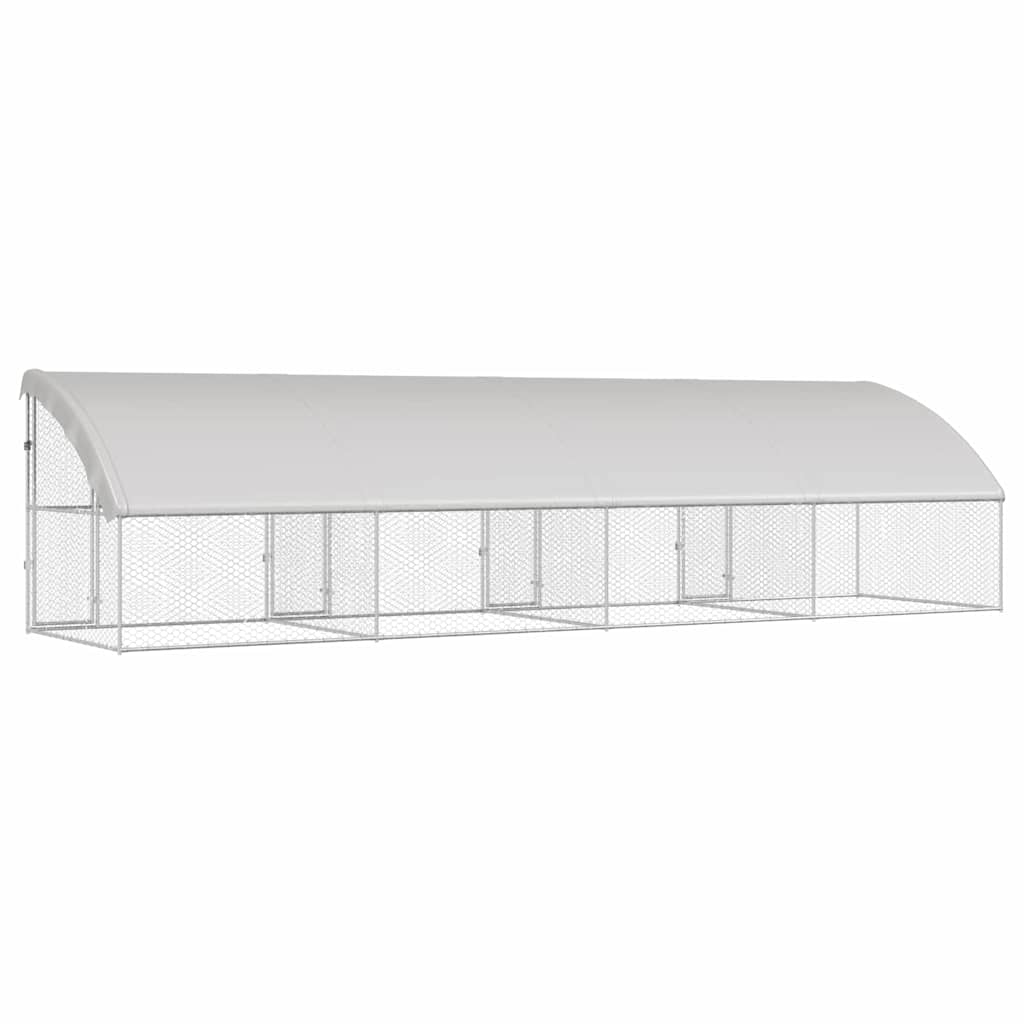 Hundehus 4 stk. Sølv 8 x 2 x 2 m Galvaniseret stål