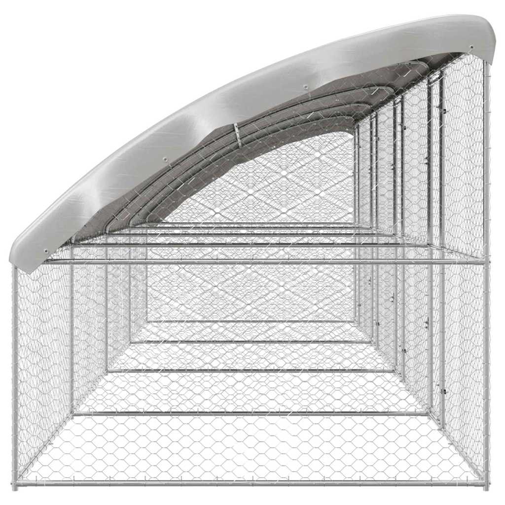 Hundehus 4 stk. Sølv 8 x 2 x 2 m Galvaniseret stål