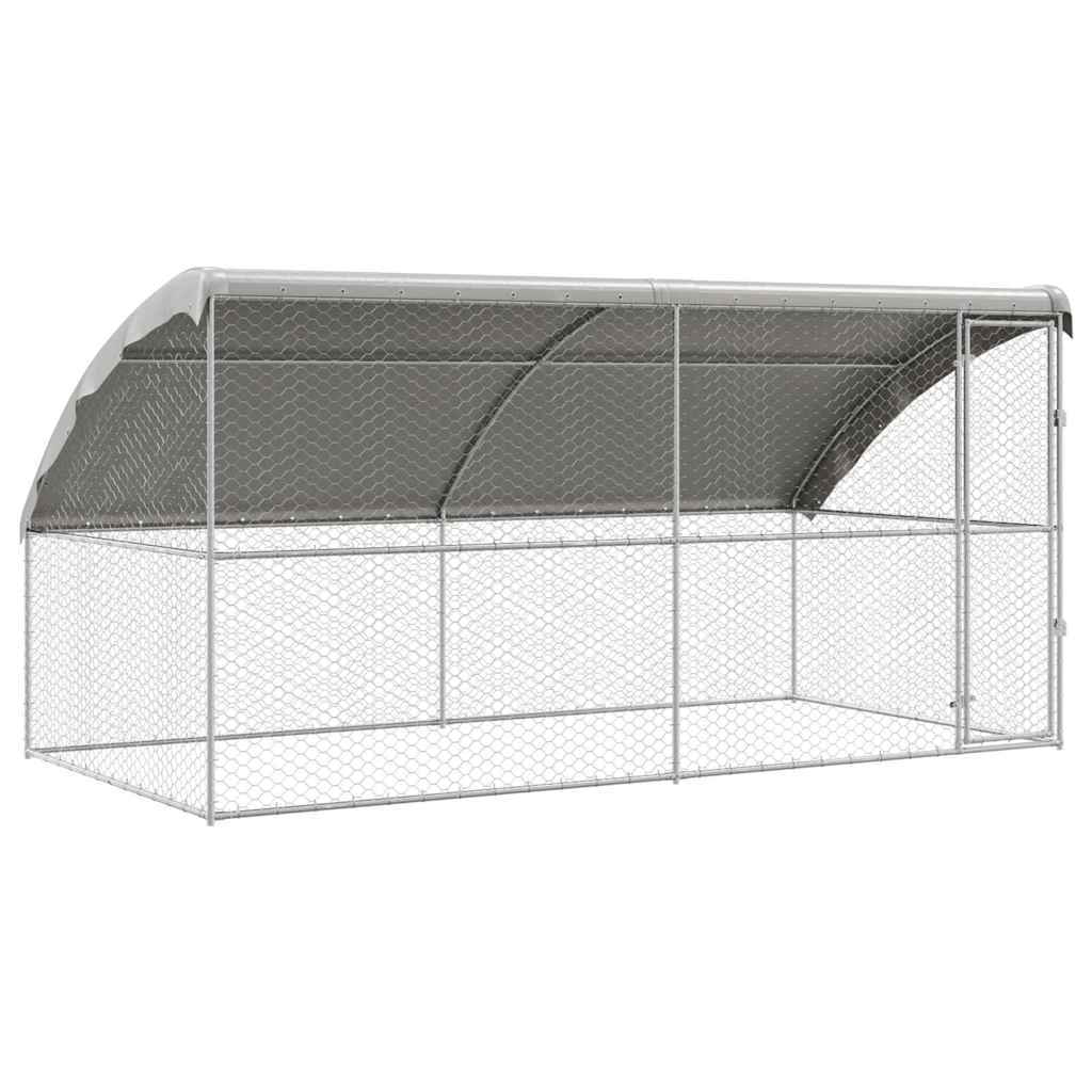 Hundehus 2 stk. Sølv 4 x 2 x 2 m Galvaniseret stål