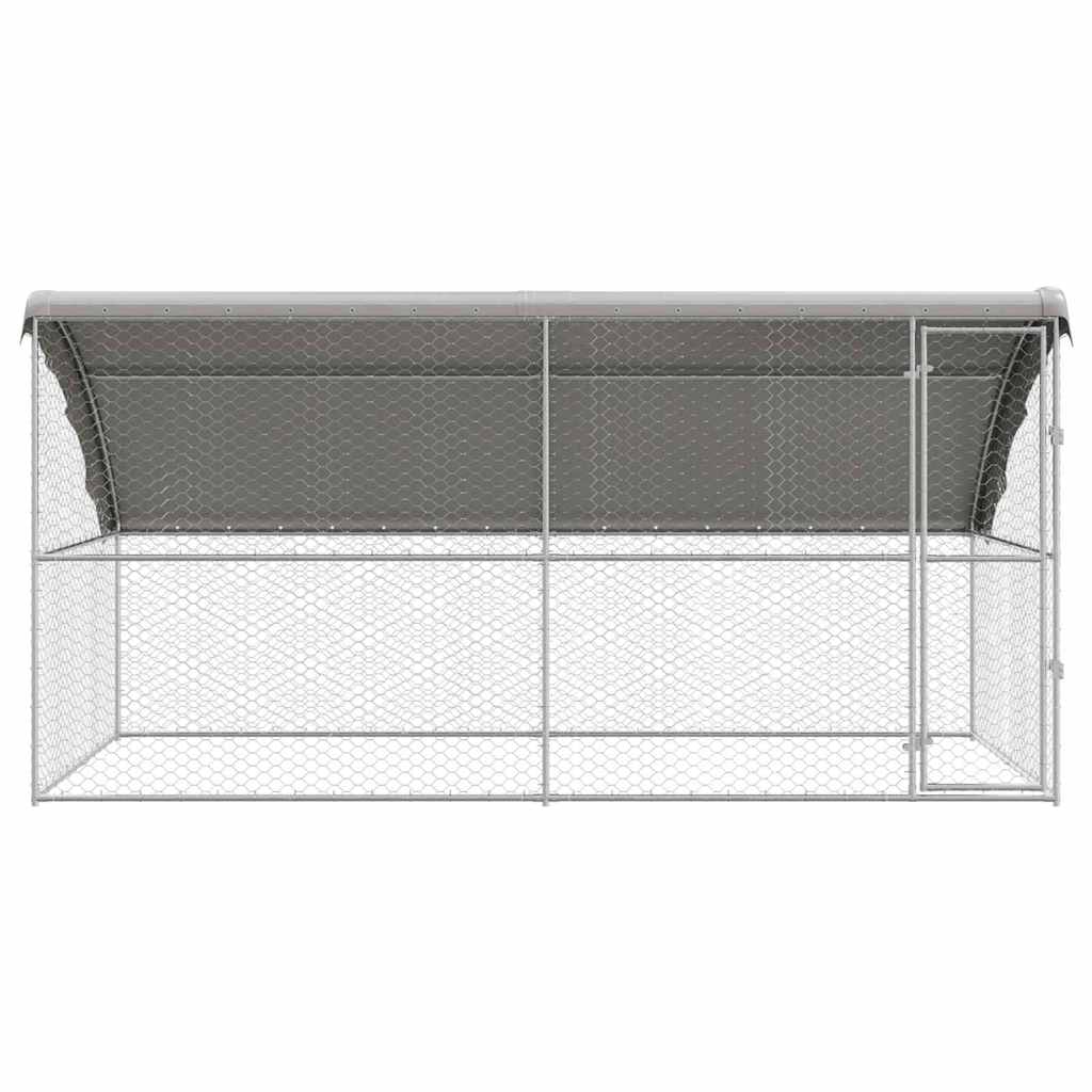 Hundehus 2 stk. Sølv 4 x 2 x 2 m Galvaniseret stål