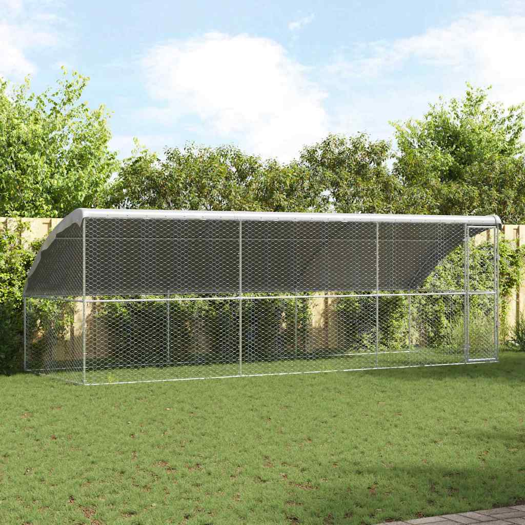 Hundehus 3 stk. Sølv 6 x 2 x 2 m Galvaniseret stål