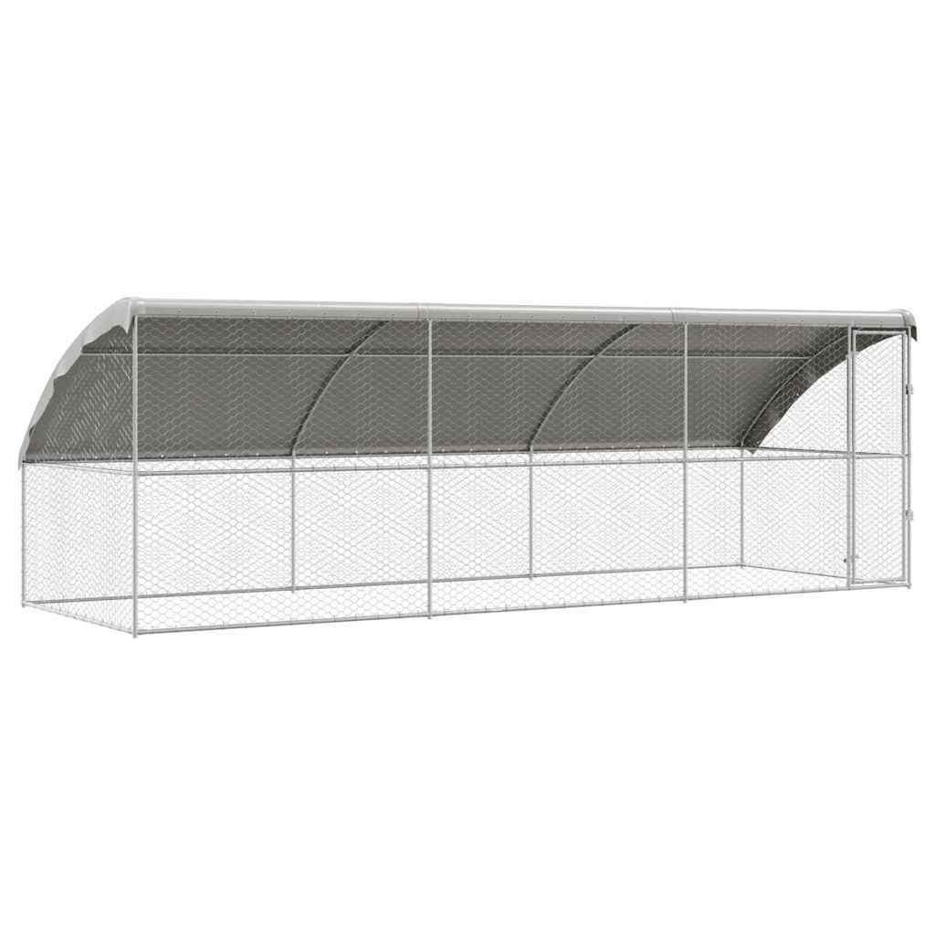 Hundehus 3 stk. Sølv 6 x 2 x 2 m Galvaniseret stål