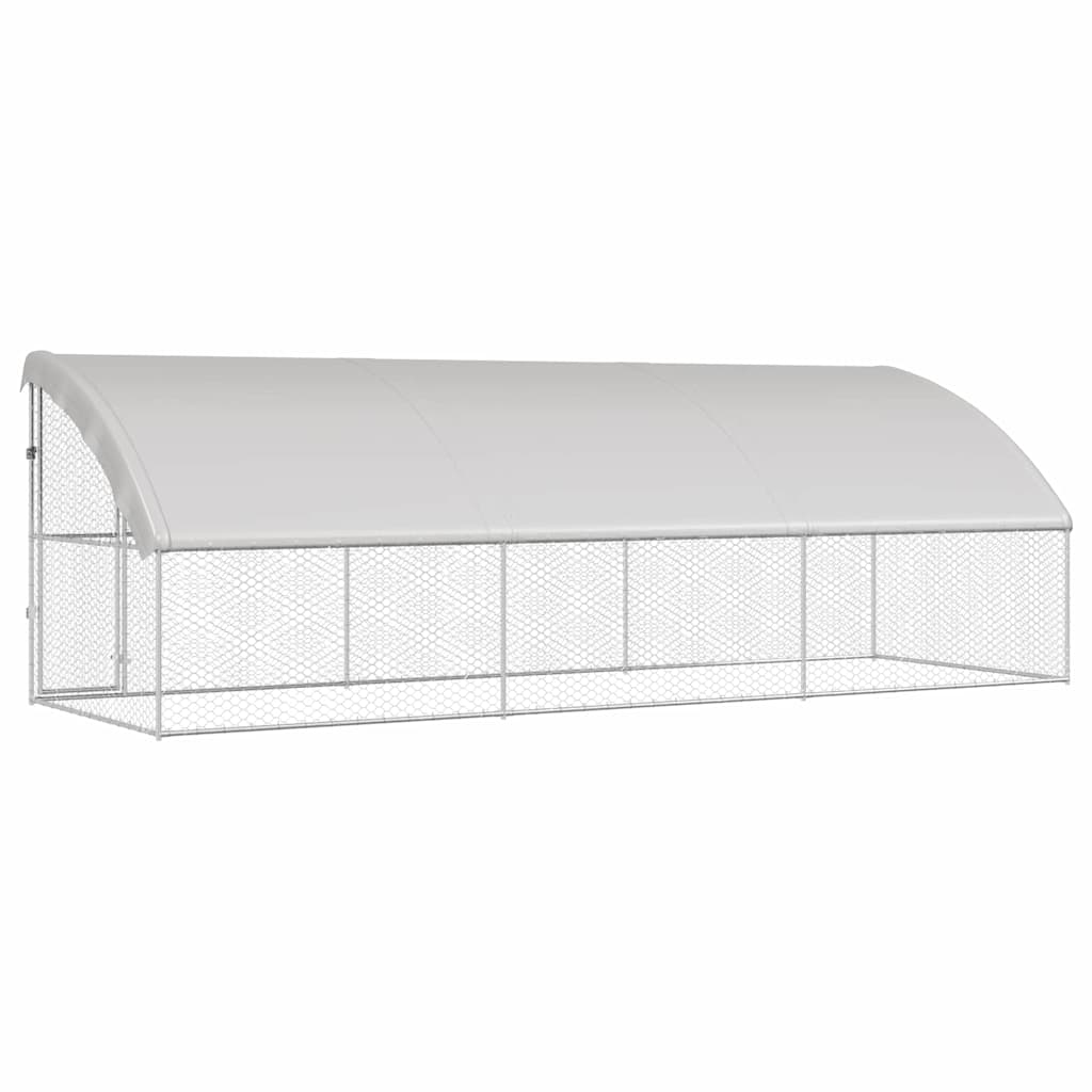 Hundehus 3 stk. Sølv 6 x 2 x 2 m Galvaniseret stål