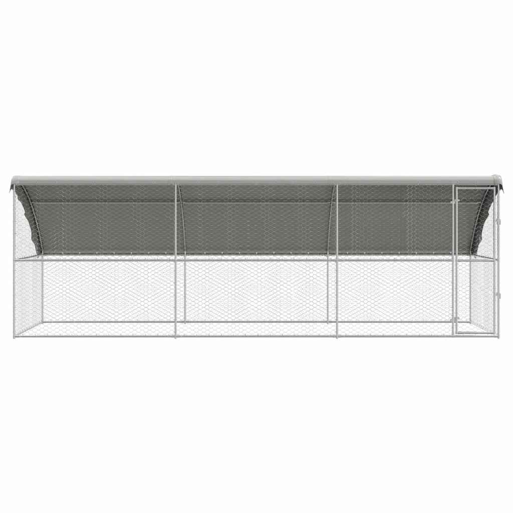Hundehus 3 stk. Sølv 6 x 2 x 2 m Galvaniseret stål
