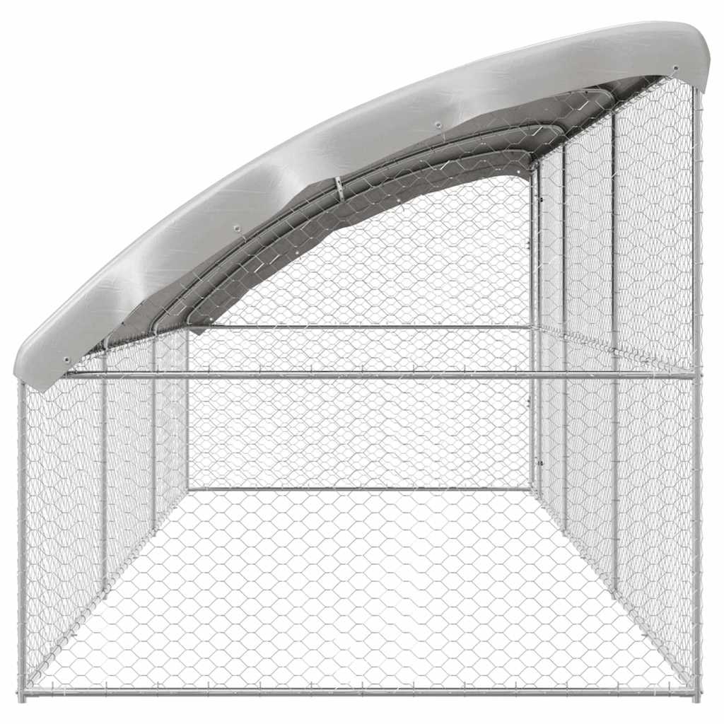 Hundehus 3 stk. Sølv 6 x 2 x 2 m Galvaniseret stål