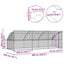 Hundehus 3 stk. Sølv 6 x 2 x 2 m Galvaniseret stål
