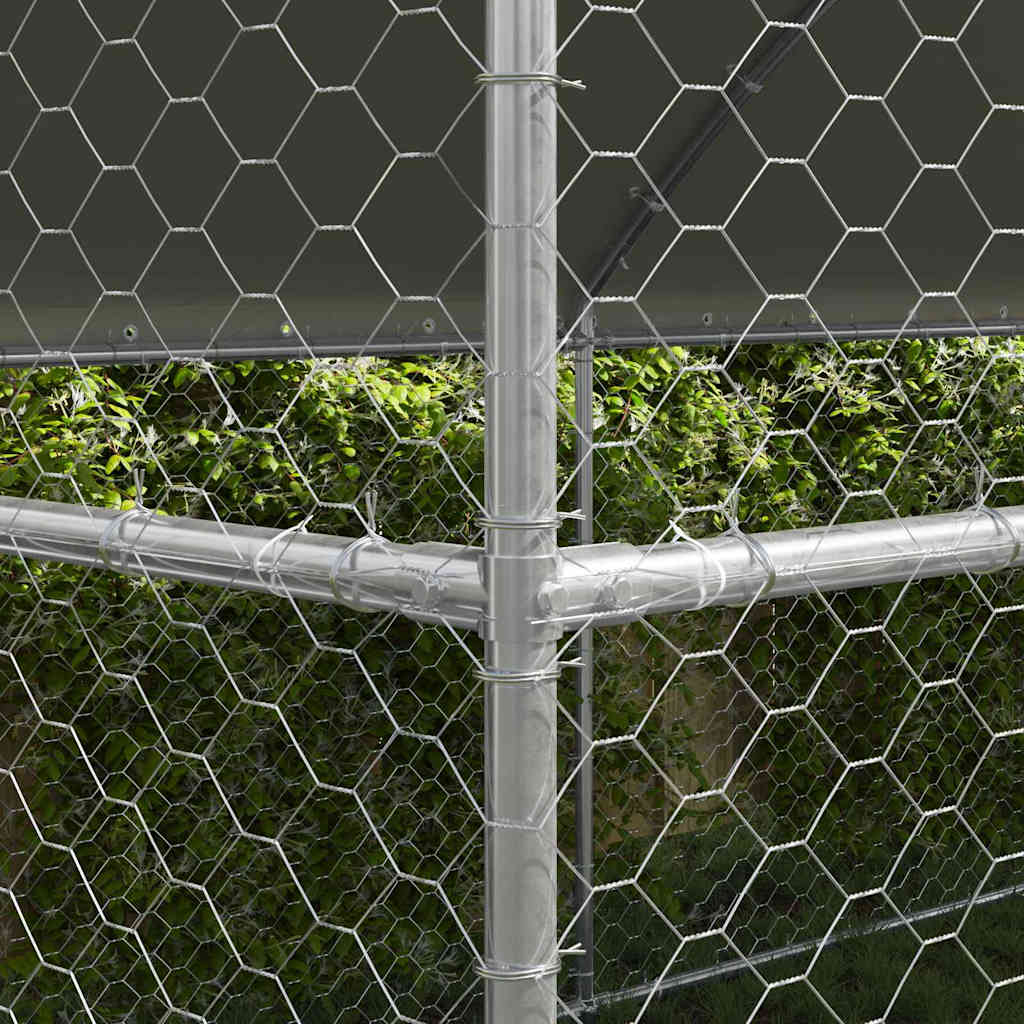 Hundehus 4 stk. Sølv 8 x 2 x 2 m Galvaniseret stål