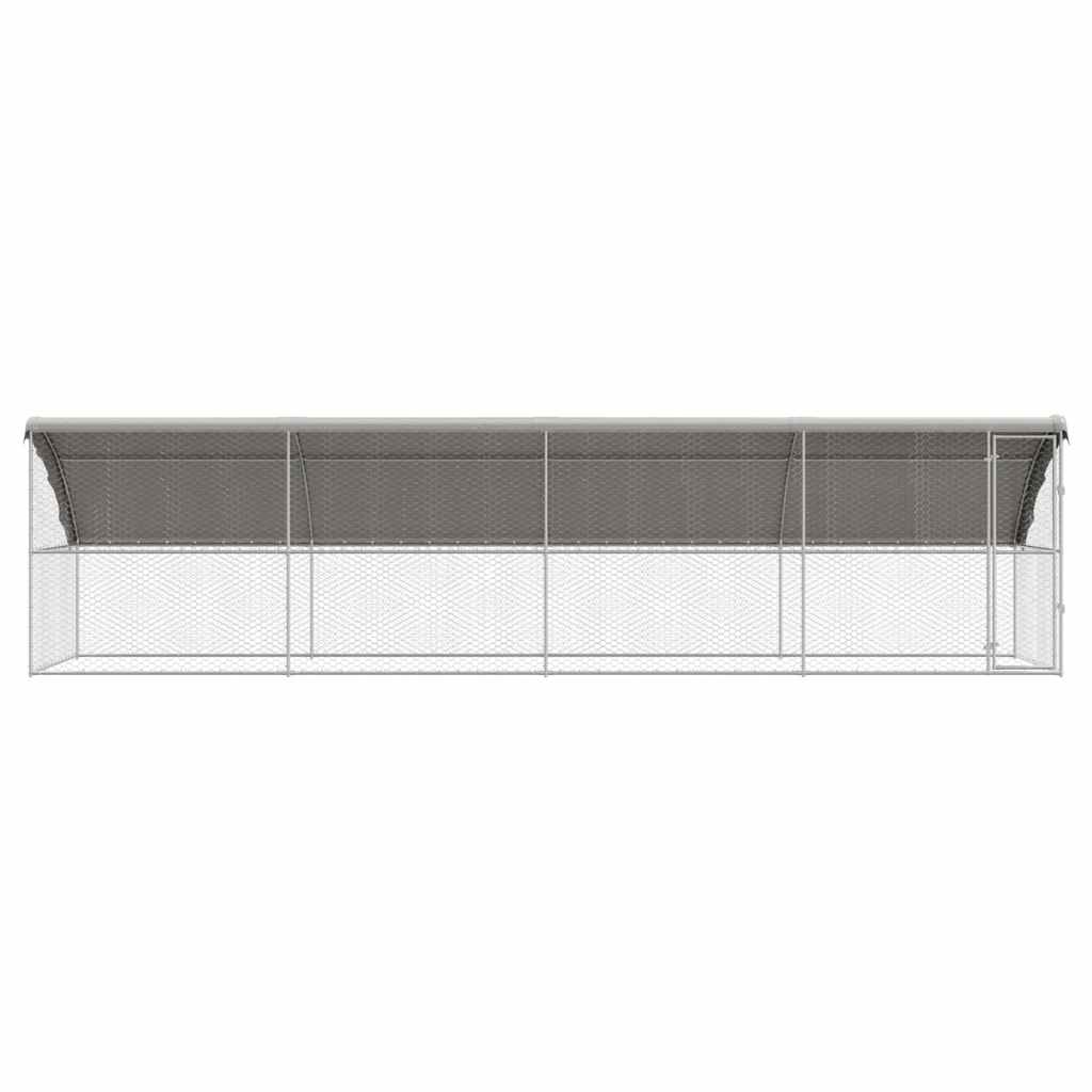 Hundehus 4 stk. Sølv 8 x 2 x 2 m Galvaniseret stål