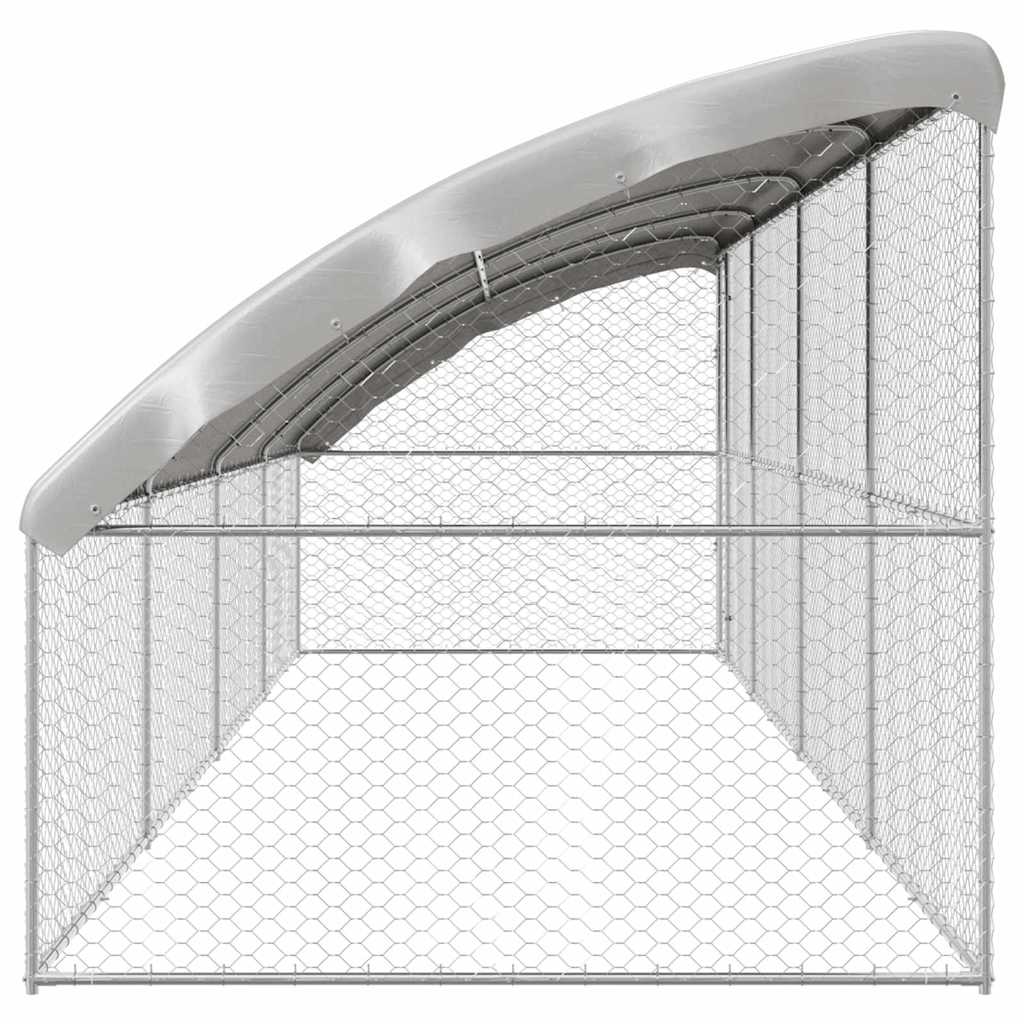 Hundehus 4 stk. Sølv 8 x 2 x 2 m Galvaniseret stål