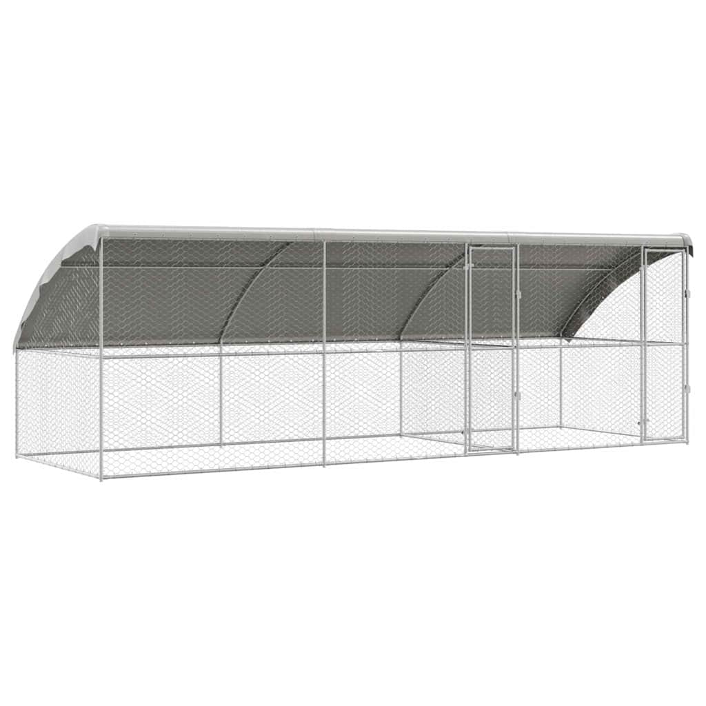 Hundehus 3 stk. Sølv 6 x 2 x 2 m Galvaniseret stål