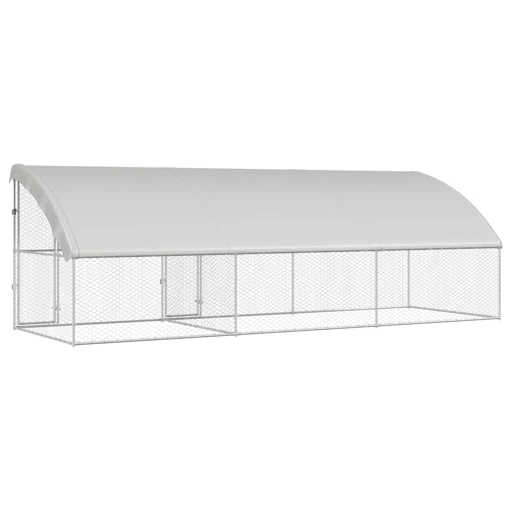 Hundehus 3 stk. Sølv 6 x 2 x 2 m Galvaniseret stål