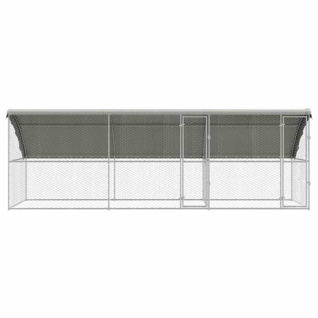 Hundehus 3 stk. Sølv 6 x 2 x 2 m Galvaniseret stål