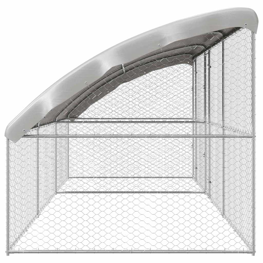 Hundehus 3 stk. Sølv 6 x 2 x 2 m Galvaniseret stål