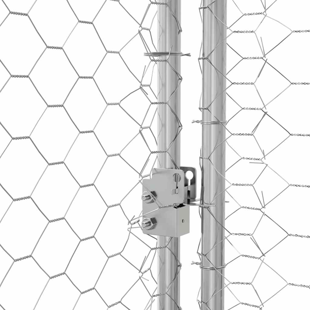 Hundehus 4 stk. Sølv 8 x 2 x 2 m Galvaniseret stål