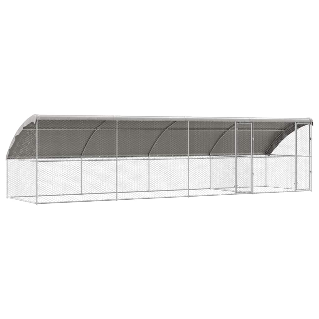 Hundehus 4 stk. Sølv 8 x 2 x 2 m Galvaniseret stål