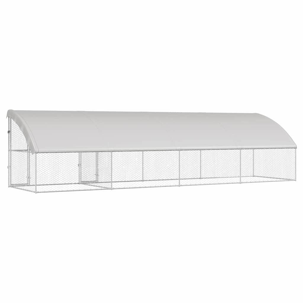 Hundehus 4 stk. Sølv 8 x 2 x 2 m Galvaniseret stål