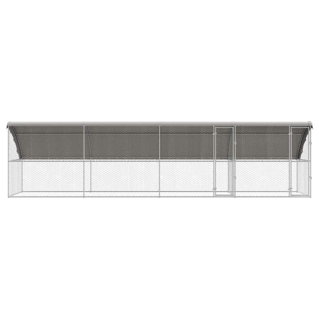 Hundehus 4 stk. Sølv 8 x 2 x 2 m Galvaniseret stål