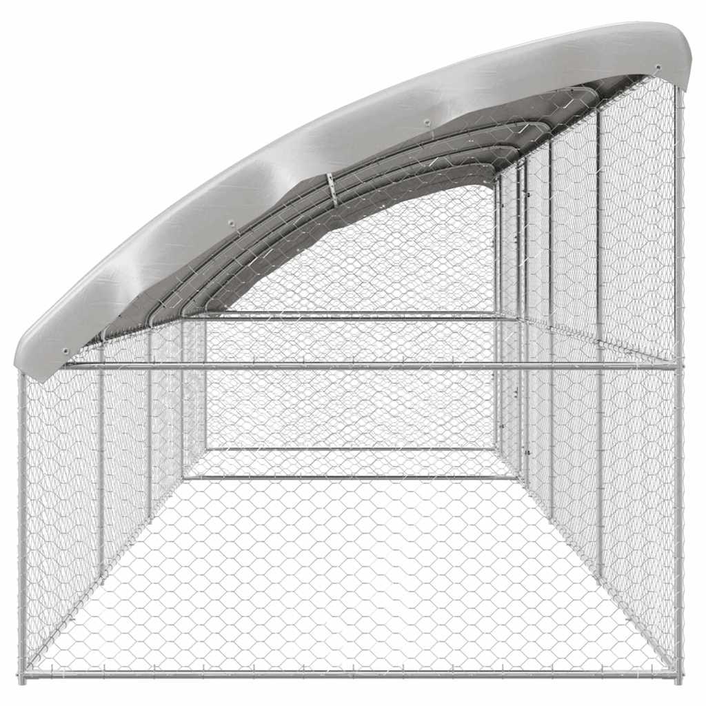 Hundehus 4 stk. Sølv 8 x 2 x 2 m Galvaniseret stål