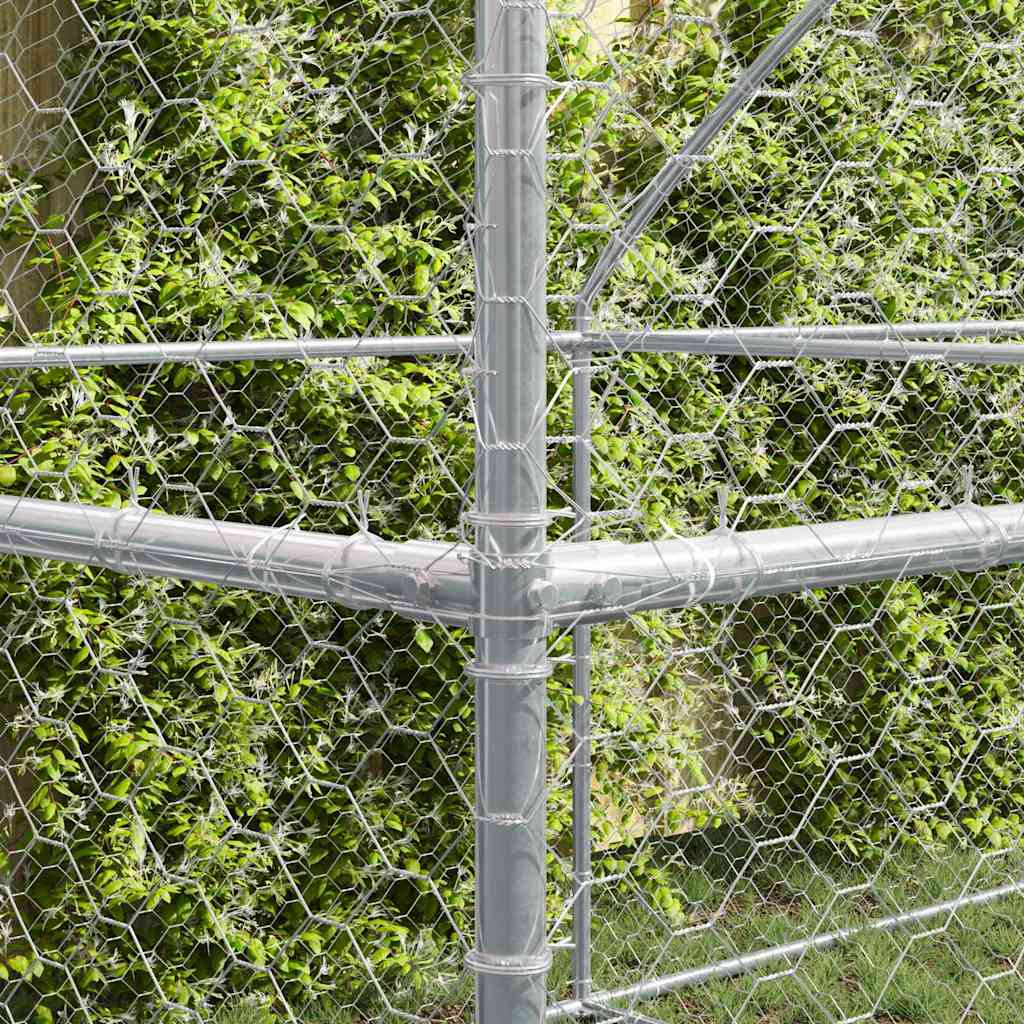 Hundehus 2 stk. Sølv 4 x 2 x 2 m Galvaniseret stål