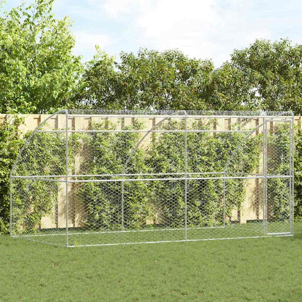 Hundehus 2 stk. Sølv 4 x 2 x 2 m Galvaniseret stål