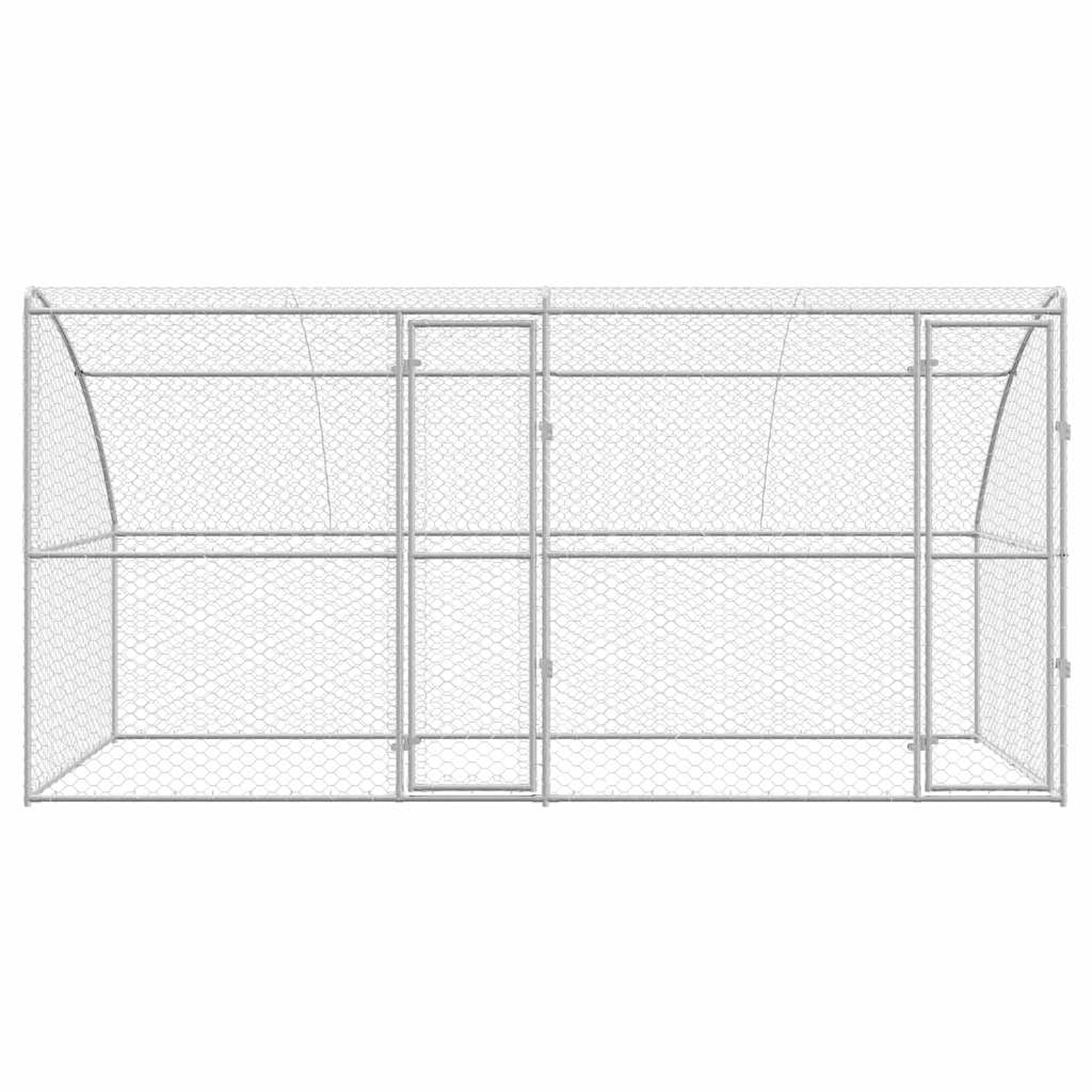Hundehus 2 stk. Sølv 4 x 2 x 2 m Galvaniseret stål