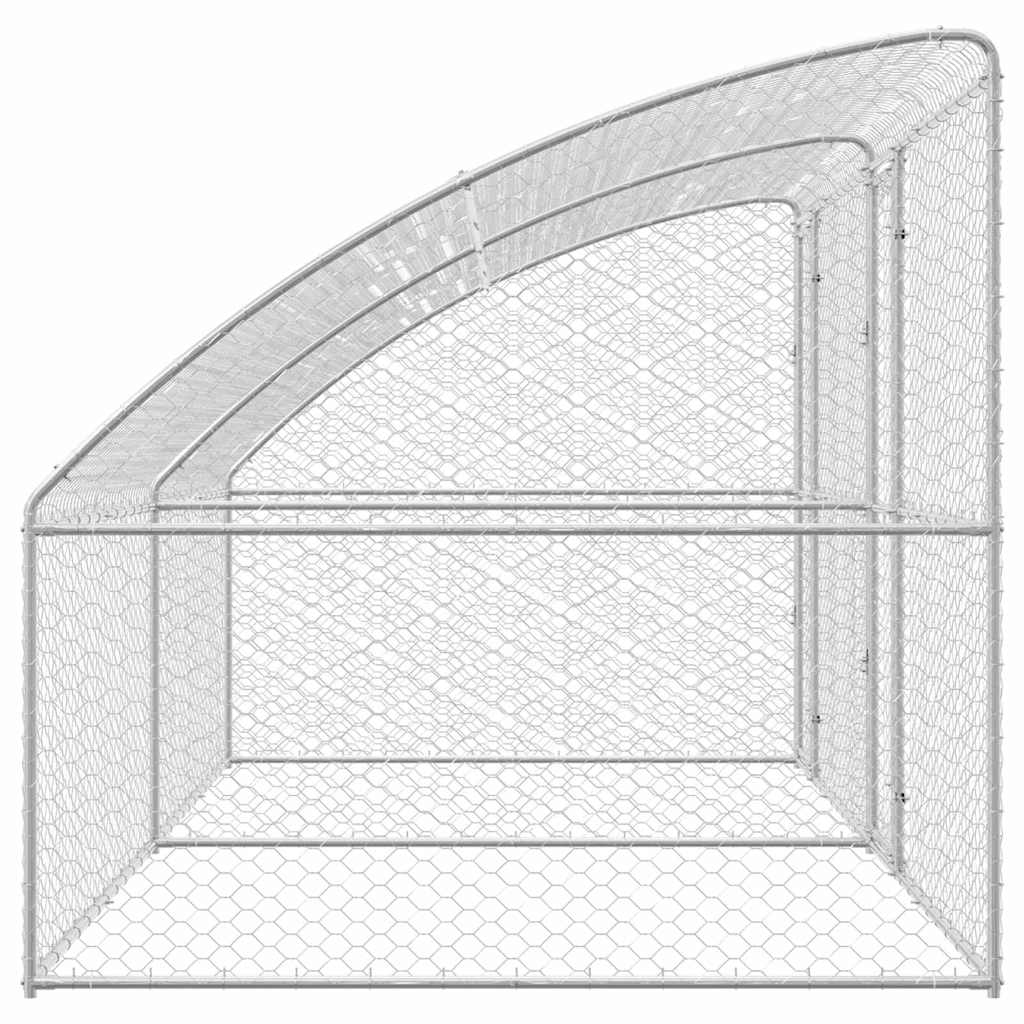 Hundehus 2 stk. Sølv 4 x 2 x 2 m Galvaniseret stål