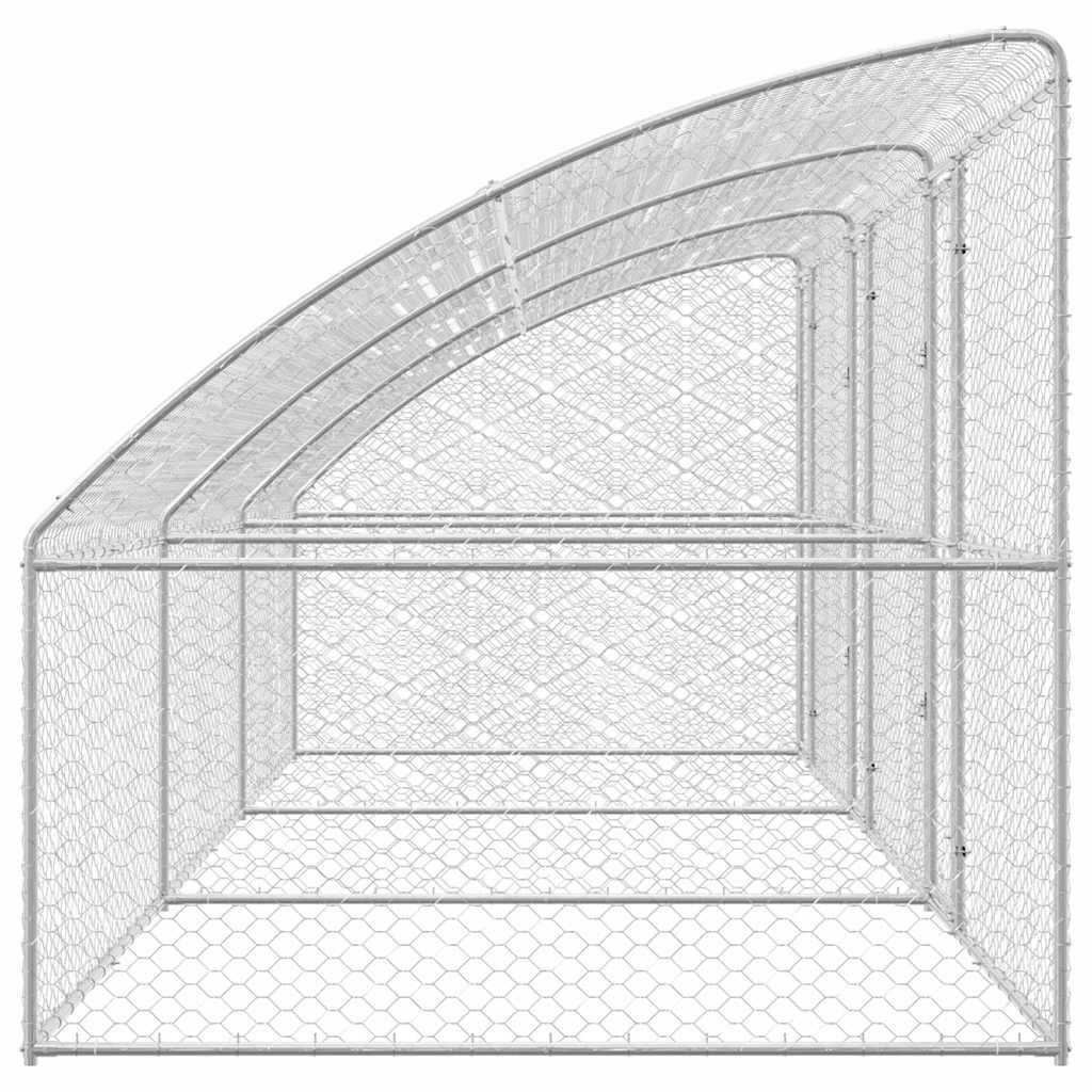 Hundehus 3 stk. Sølv 6 x 2 x 2 m Galvaniseret stål