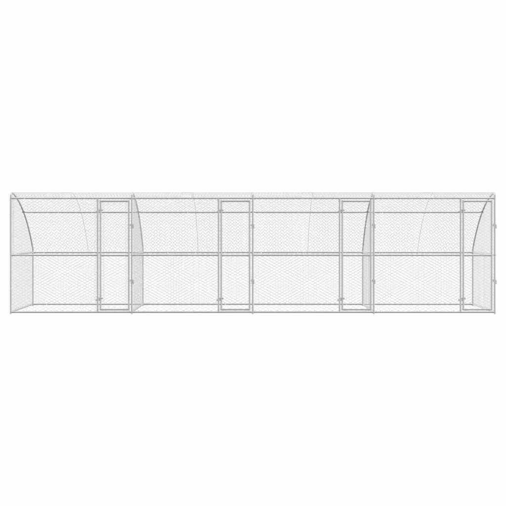 Hundehus 4 stk. Sølv 8 x 2 x 2 m Galvaniseret stål