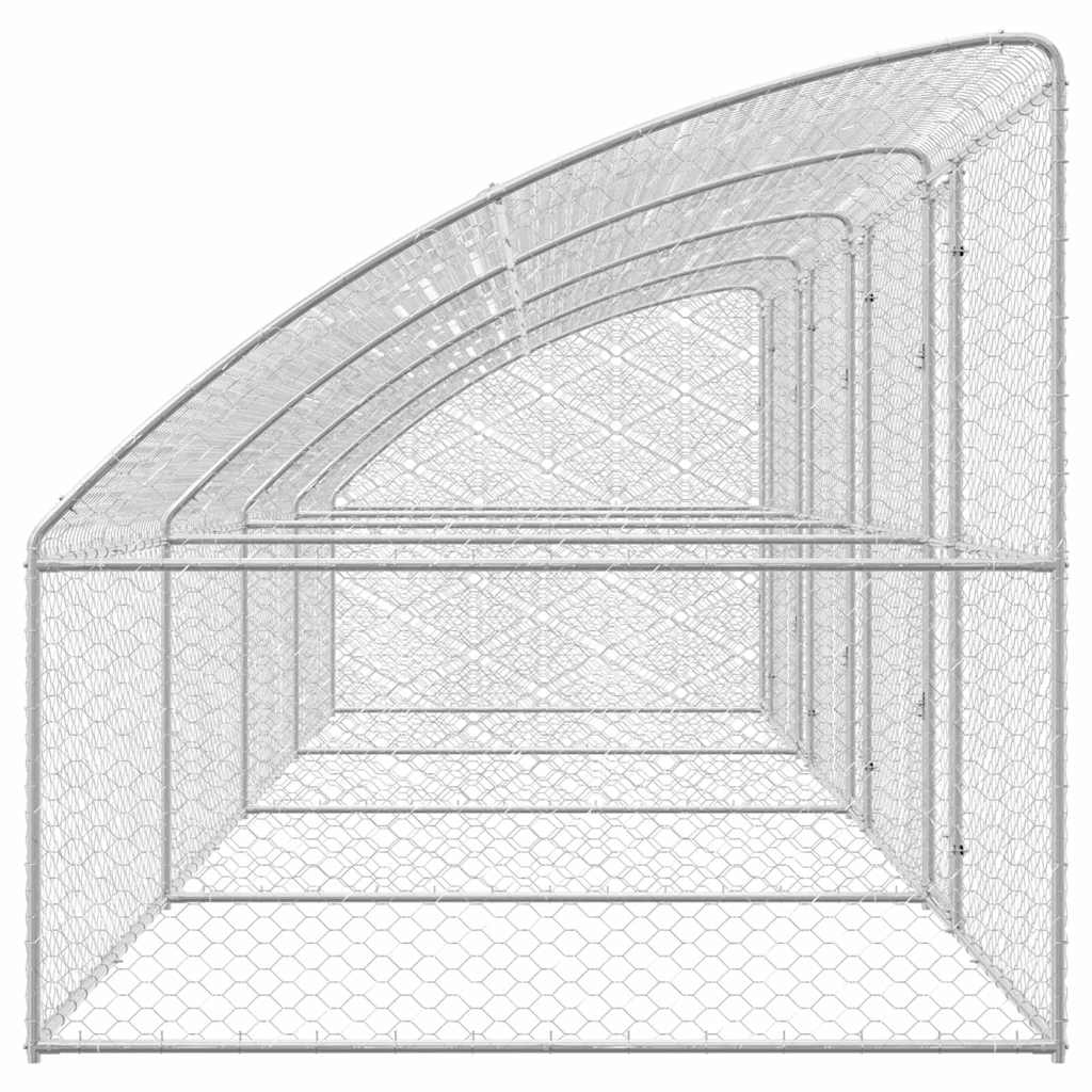 Hundehus 4 stk. Sølv 8 x 2 x 2 m Galvaniseret stål