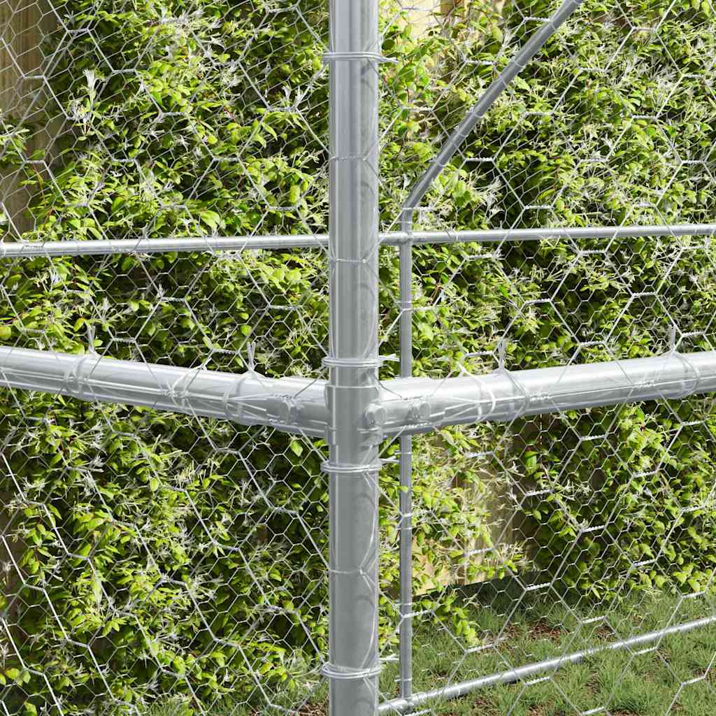 Hundehus 2 stk. Sølv 4 x 2 x 2 m Galvaniseret stål