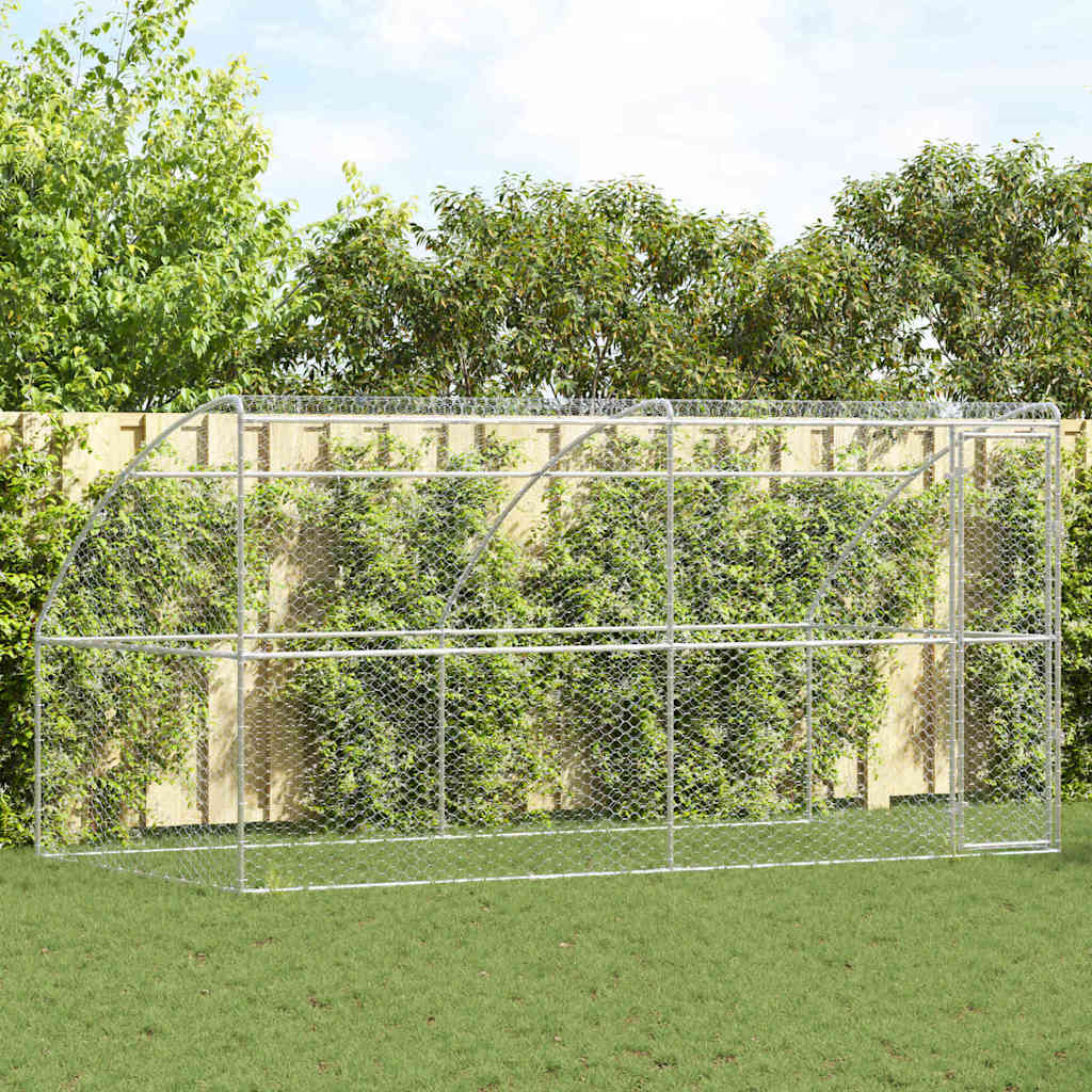 Hundehus 2 stk. Sølv 4 x 2 x 2 m Galvaniseret stål