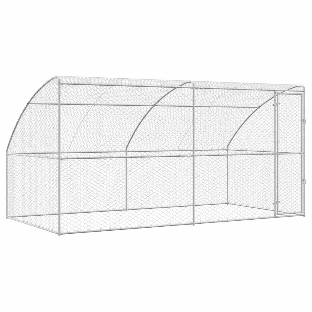 Hundehus 2 stk. Sølv 4 x 2 x 2 m Galvaniseret stål