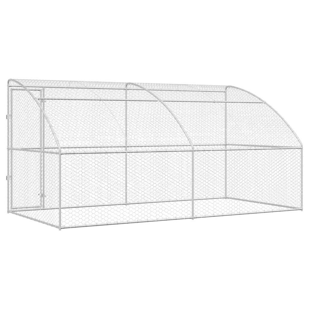 Hundehus 2 stk. Sølv 4 x 2 x 2 m Galvaniseret stål